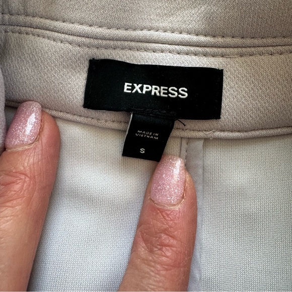 Express Lavender Scuba 3 Piece Pantsuit Oversized Blazer Trousers Skirt M 8 - Picture 5 of 16